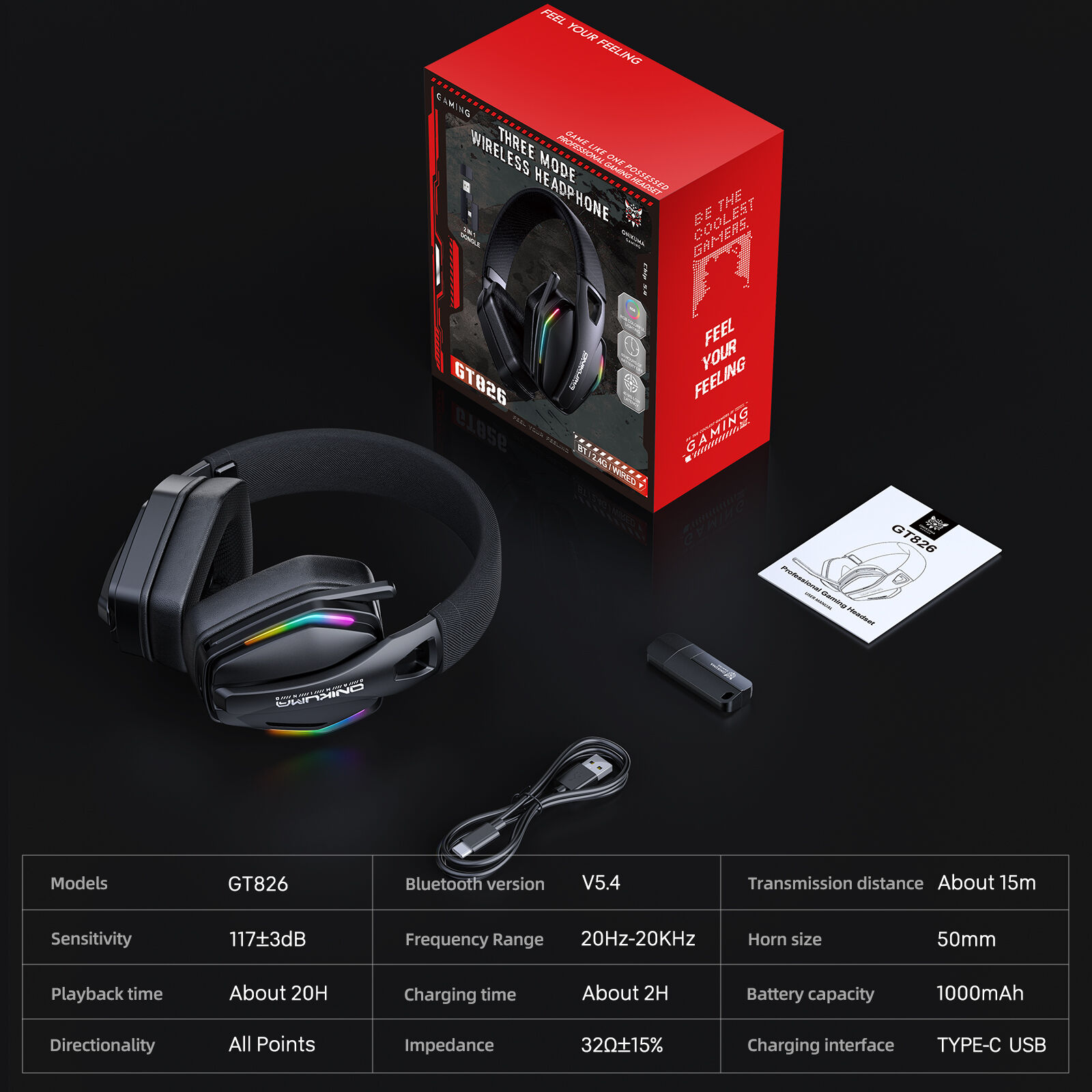 Onikuma Gaming GT826 Audifonos - Imagen 2